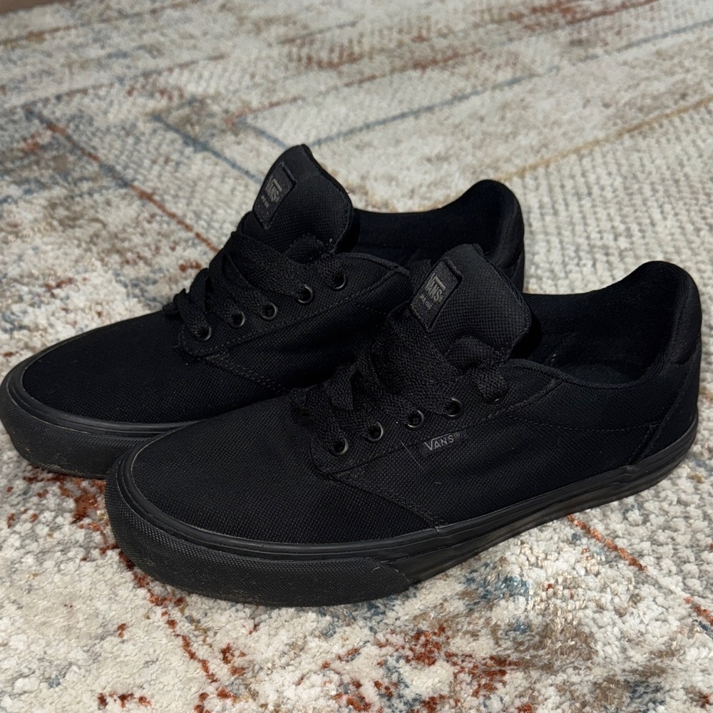 Vans Men's All-Black Canvas Sneakers